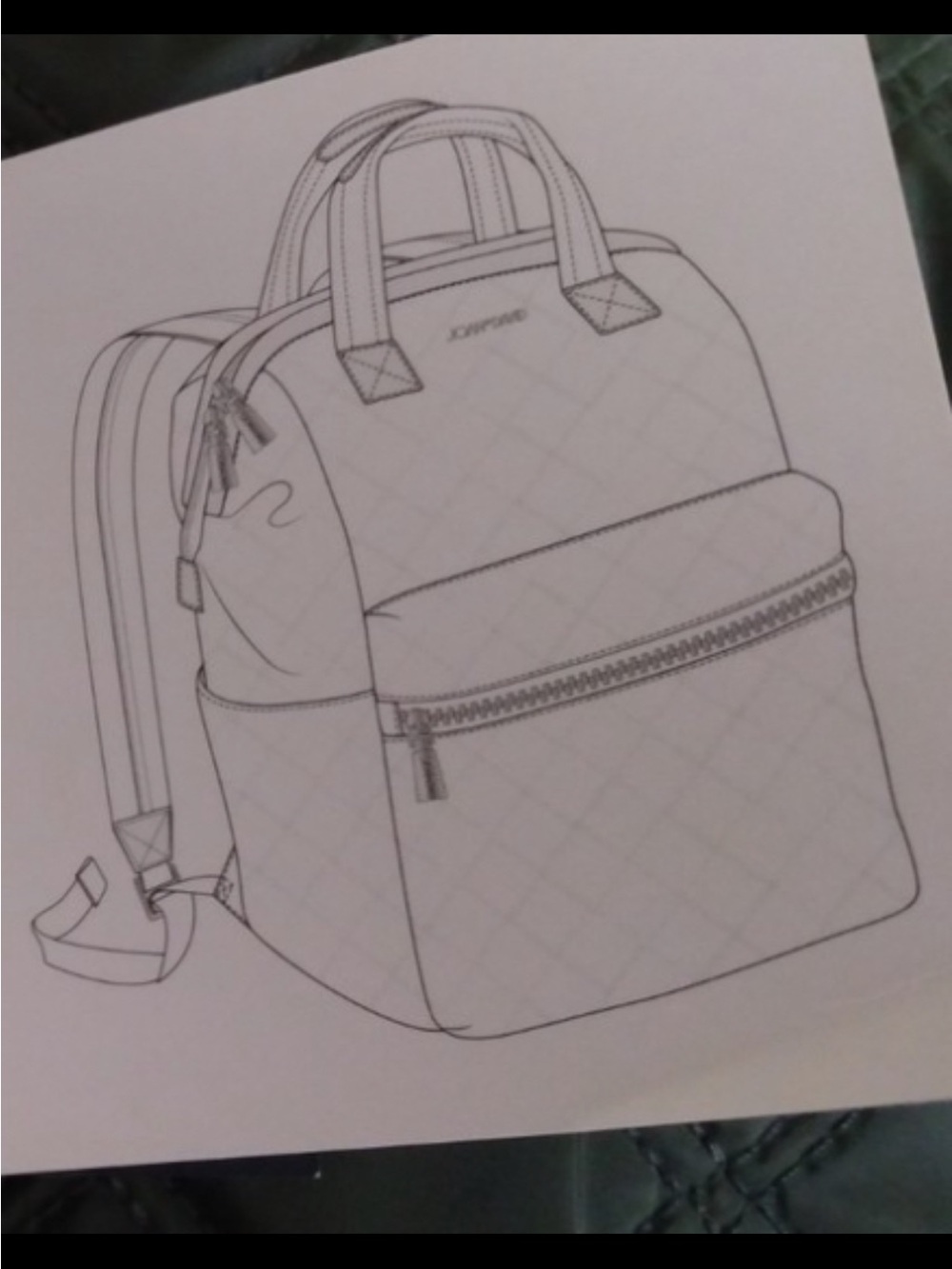 Joan & David Nylon Black Backpack/Tote/Diaper Bag WITH Travel Pouch & Bottles - Picture 11 of 11